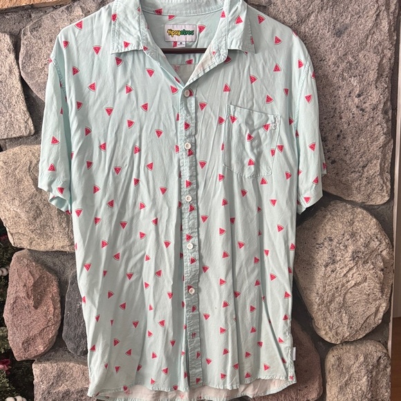 Tipsy Elves Other - Tipsy Elves watermelon print Casual Button Down shoet sleeve Shirt size XL